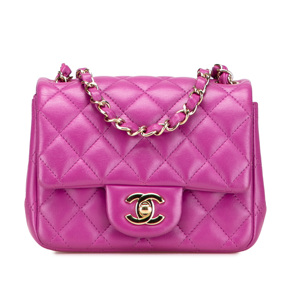 Pre-Loved Chanel Mini Square Classic Lambskin Single Flap - Picture 1 of 10